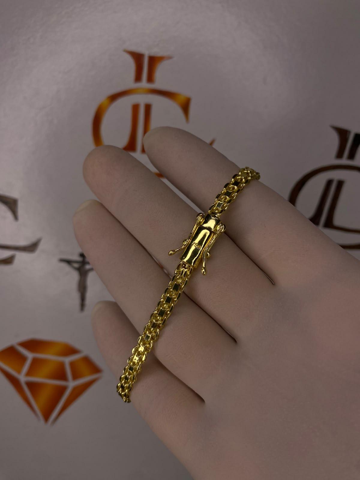 Pulseira Cadeado Duplo